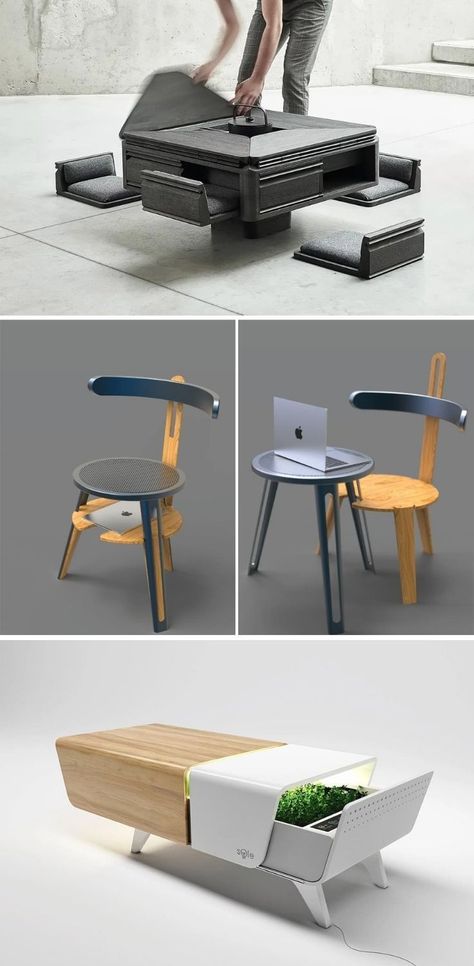 Furniture Design, Design, Designers, Side Table Design, Modular Table, Multi Function Furniture, Dining Table Design, Unique Furniture Design Creative, Unique Furniture Design