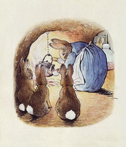 https://flic.kr/p/28UpiTs | Beatrix Potter "Peter Rabbit - His mother put him to bed, and made some camomile tea" 1902 V&A museum | Helen Beatrix Potter (1866 – 1943) English author, illustrator and conservationist. Draw, Animation, Children, Illustrators, Art, Kunst, Kinder, Baby Art, Drawings