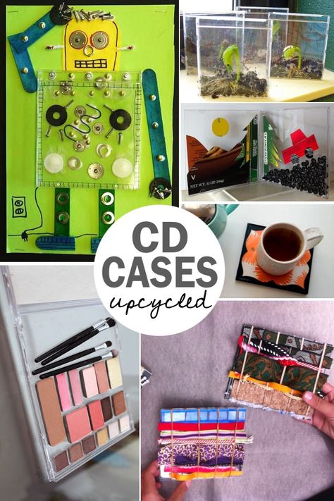 All the things you didn't know you could do with a CD case! - One Crazy House Upcycled Crafts, Diy, Upcycling, Diy Projects, Recycling, Upcycle Recycle, Upcycle Projects, Dvd Case Crafts, Cd Crafts