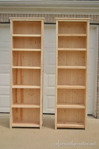 Diy Furniture, Home Décor, Bookshelves, Bookshelves Diy, Homemade Bookshelves, How To Make Bookshelves, Tall Bookshelves, Wood Bookshelves, Diy Furniture Plans