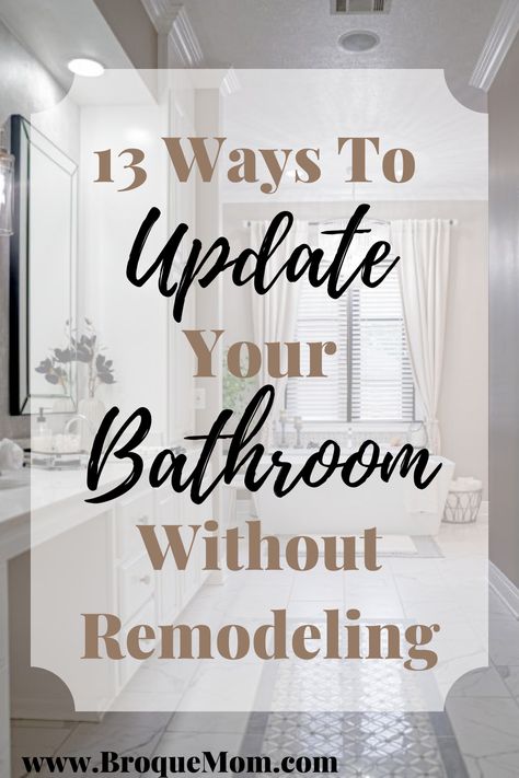 how to update your bathroom without remodeling Friends, Texas, Bath Remodel, Quick Bathroom Updates, Bathroom Update Diy, Quick Bathroom Remodel, Bathroom Makeovers On A Budget, Update Small Bathroom, Budget Bathroom Makeovers