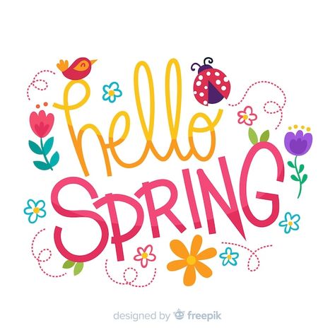 Free vector hello spring background | Free Vector #Freepik #freevector #hello-spring #spring-season #spring-background #springtime Spring Words, Hello Spring, Spring Sign, Holiday Season, Easter Spring, Spring Day, Spring Background, Spring Pictures, Spring