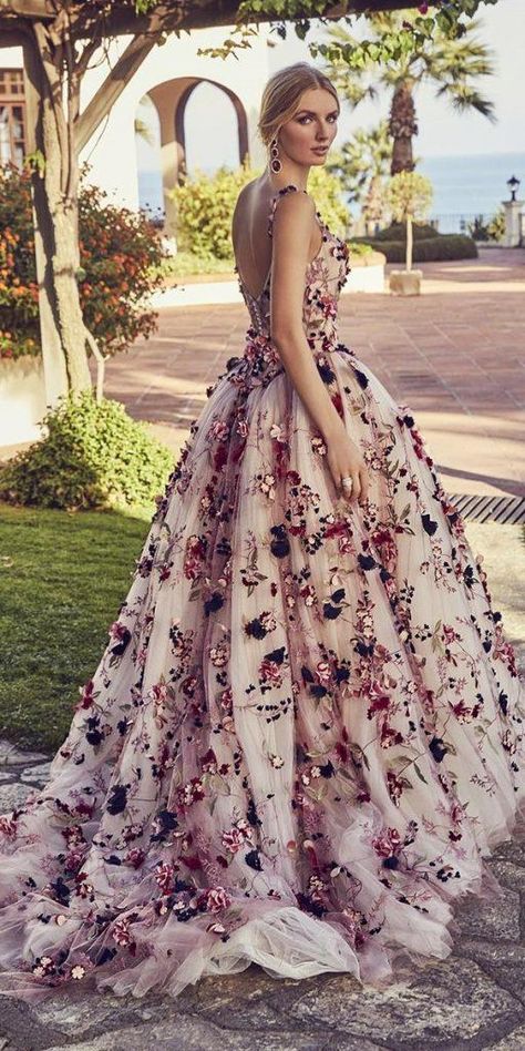 Floral Wedding Dresses For Magic Party ★ #bridalgown #weddingdress Dresses, Fashion Dresses, Dress, Fashion Outfits, Designer Dresses, Outfit, Fancy Dresses, Pretty Dresses, Stylish Gown