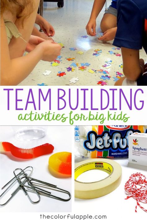 Team-Building Activities for Back to School - The Colorful Apple Pre K, Primary School Education, Stem Activities, Elementary Schools, School Team Building Activities, Team Building Activities, First Day Of School Activities, School Activities, Cooperative Learning