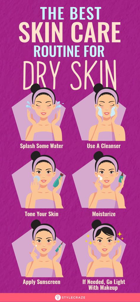 The Best Skin Care Routine For Dry Skin: There are a lot of concerns associated with dry skin, such as flakiness and itching. However, with proper care, you can tackle these problems. Following a consistent daily skin care routine for dry skin is the trick to achieving moisturized and dewy skin. Here’s what you need to do to achieve that. #Skin #Skincare #SkincareTips #DrySkin #SkincareRoutine Ideas, Dry Skincare, Best Skin Care Routine, Dry Skin Care Routine, Dry Skin Skincare, Moisturizer For Dry Skin, Natural Skin Care Routine, Dry Skin Routine, Dry Skin Care
