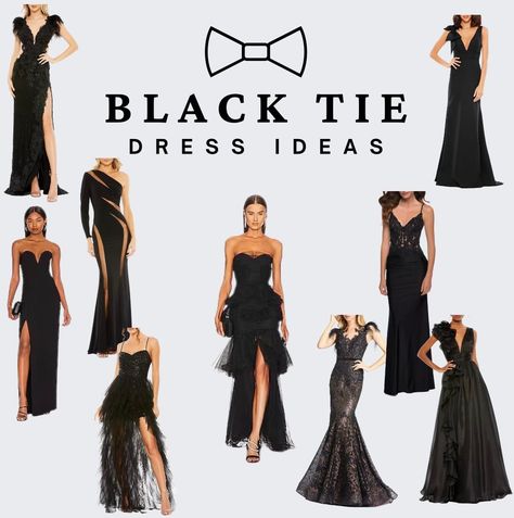 Ready to dazzle at your next black tie event? Nashville Wifestyle is your go-to destination for exquisite black dress inspiration and elegant fashion finds. Explore our curated collection of women's black dresses designed to make you the star of the evening. Discover the Perfect Dress for a Black Tie Event and unlock the essence of timeless sophistication. Elevate your style with these must-have black dresses and experience the epitome of glamor. Redefine your black tie elegance! Outfits, Black Tie Optional Dress Women, Black Tie Event Dresses, Black Tie Gala Dress, Black Tie Event Dresses Classy, Black Tie Dress Code, Black Tie Dresses, Black Tie Dress, Black Tie Dresses Formal