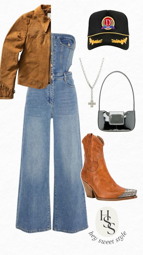 Loving this Nashville outfit idea!! Western Wear, Cowgirl Outfits, Outfits, Tennessee Outfits, Nashville Outfit, Country Concert Outfit Winter, Denim Western Outfit, Cowgirl Style Outfits, Country Concert Outfit