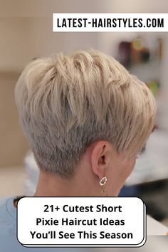 Rock this short pixie cut, and incorporate more edge and flair into your style! Photo credit: Instagram @vladimir_zankishiev Undercut, Pixie Cut Back View Neckline, Short Hair Cuts For Women, Pixie Haircut For Thick Hair, Thin Hair Cuts, Thick Hair Pixie Cut, Thin Hair Haircuts, Pixie Cut Shaved Sides, Choppy Pixie Cut