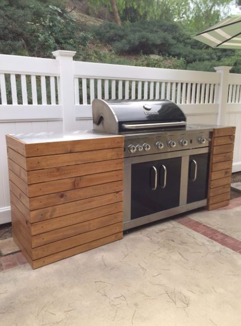 Outdoor, Outdoor Living, Exterior, Outdoor Grill Station, Grill Area, Diy Grill Station, Outdoor Grill, Grill Station, Patio Grill