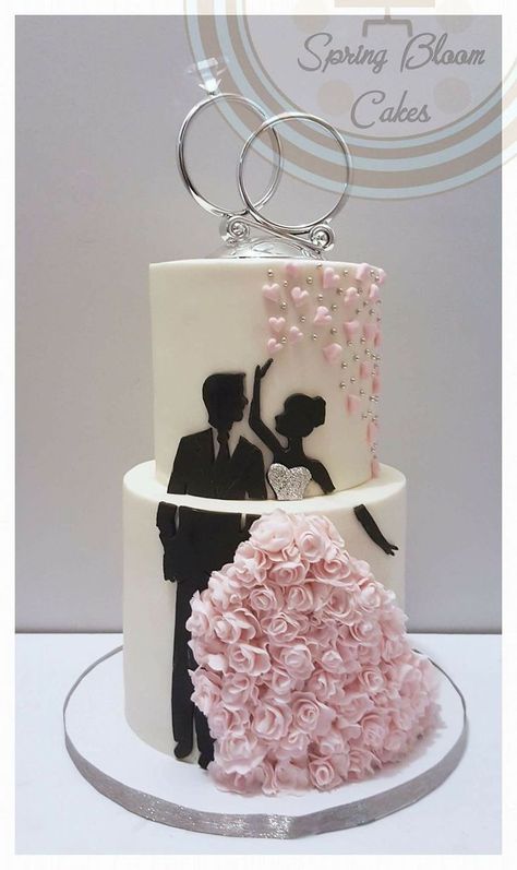 For the couple Cake, Wedding Cakes, Wedding Cake Designs, Pretty Wedding Cakes, Wedding Cakes With Flowers, Engagement Cakes, Spring Wedding Cake, Beautiful Wedding Cakes, Beautiful Cakes