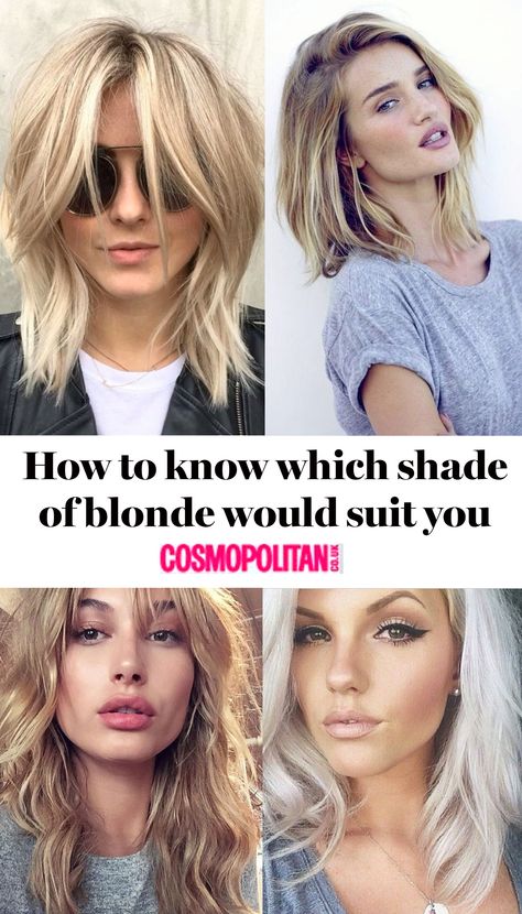 Types Of Blondes, Skin Tone Shades, Shades Of Blonde, Haircolor For Olive Skin, Hair Color For Fair Skin, Warm To Cool Blonde, Different Shades Of Blonde, Which Hair Colour, Blonde Tones Chart