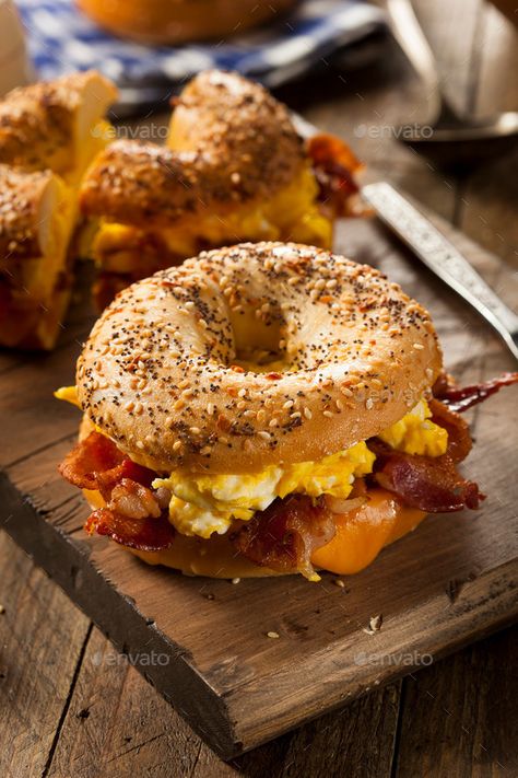Bacon, Cheese, Foods, Eggs, Fonts, Art, Bagel, Bread, Bacon Cheese