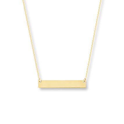 Kay - Bar Necklace 14K Yellow Gold 16-18" Adjustable Length Jewelry Necklaces, Gold Bar Necklace, Jewelry Pieces, Gold Necklace, Jewelry Advice, Bar Earrings, Accessories Jewelry Necklace, Jewelry By Brand