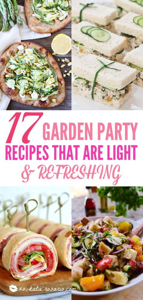 Picnics, Dessert, Brunch, Garden Party Foods, Spring Brunch Party, Garden Party Recipes, Spring Party Appetizers, Outdoor Summer Party Food, Spring Party Food