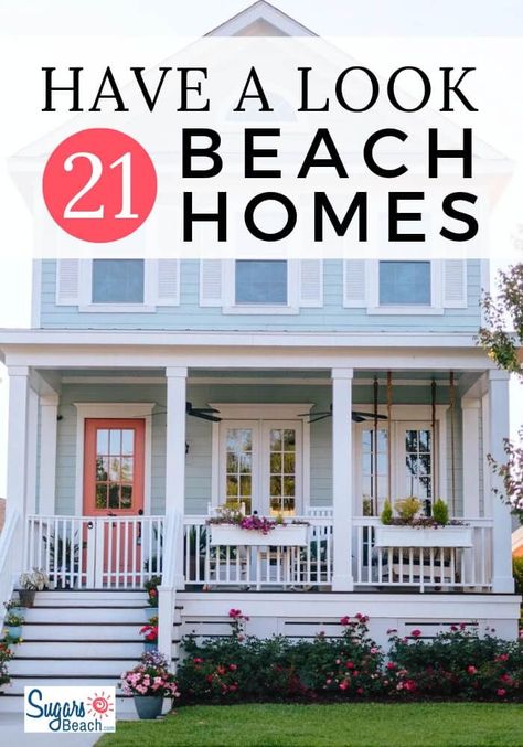 Florida, Coastal House Colors Exterior, Beach House Exteriors, Exterior Coastal House Colors, Seaside House Exterior, White Beach House Exterior, Exterior Coastal Homes, Exterior Beach House Colors, Beach Home Exteriors