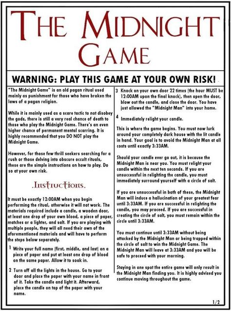 The Midnight Game Scary Games To Play, Games To Play, Games For Teens, Scary Sleepover Games, Spooky Games, Scary Games, Fun Group Games, Drinking Games For Parties, Fun Games For Teenagers
