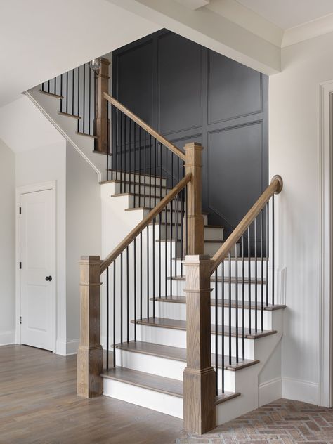 The Grove at Forest Hills - Lot 1 - Devin Taylor Interior Design Modern Farmhouse, Home Décor, Home, Modern Farmhouse Foyer Entryway, Modern Farmhouse Entryway, Farmhouse Staircase Wall Decor, Modern Farmhouse Hallway, Modern Farmhouse Foyer, Modern Farmhouse Staircase