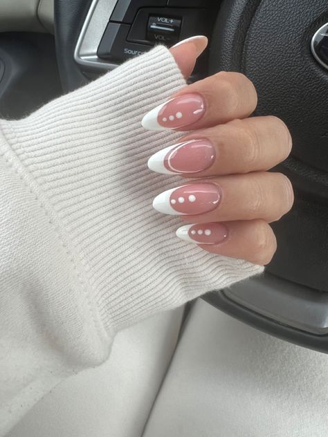 Acrylics, Prom, Confirmation, Outfits, Art, White Oval Nails, White Almond Nails, White French Nails, Almond Nails Designs