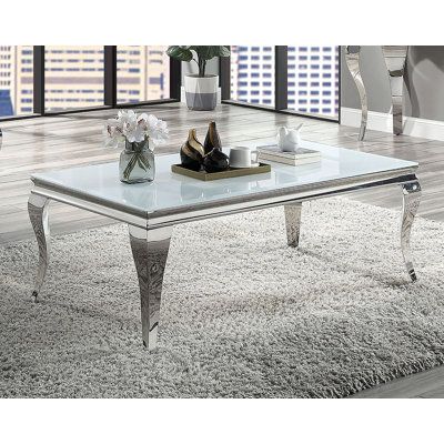 Tops, Metal, Tempered Glass Table Top, Glass Top Coffee Table, Silver Coffee Table, Coffee Table Wayfair, Coffee Table Styling, Tempered Glass, Table Top Design