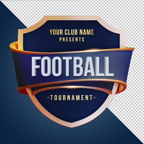 Football mockup with shield 3d rendering... | Premium Psd #Freepik #psd Mock Up, American Football, Banner Design, Logos, Football Tournament, Football Logo, Tournaments, Sports Design, Football