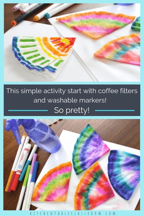 These colorful watercolor coffee filter flowers are easy enough for even the youngest artists. See how to make flowers plus more easy coffee filter crafts! Diy, Paper Crafts, Coffee Filter Crafts, Coffee Filter Flowers, Coffee Crafts, Coffee Filter Art, Coffee Filters, Coffee Filter, Easy Crafts