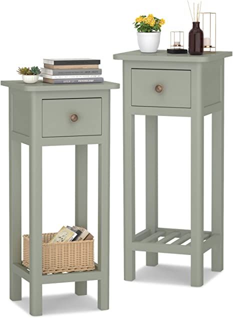 End Tables With Drawers, Side Table With Drawer, Tall Bedside Table, Slim Bedside Table, Sofa Side Table, Bedside Table, Small Bedside Table, Narrow Bedside Table, Table For Small Space