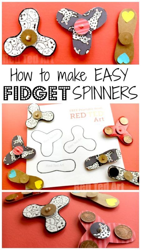Toys, Diy, Diy For Kids, Fidget Spinners, Make Fidget Spinner, Fidget Spinner Template, Spinners Diy, Fun Crafts, Easy Crafts