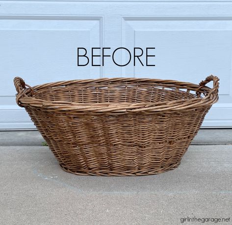 Crafts, Garages, Upcycling, How To Decorate A Basket, Wicker Basket Makeover, Baskets For Storage, How To Decorate With Baskets, What To Do With Baskets, Basket Repurpose Ideas