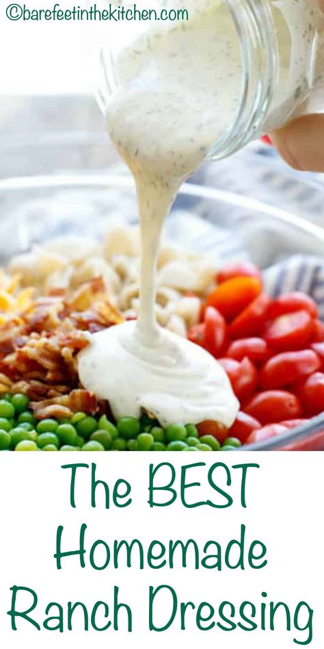 The Best Homemade Ranch Salad Dressing Vinaigrette, Homemade Ranch Salad Dressing, Ranch Salad Dressing Recipes, Ranch Dressing Recipe Homemade, Ranch Salad, Ranch Salad Dressing, Ranch Dressing Recipe, Salad Dressing Recipes Homemade, Homemade Ranch Dressing