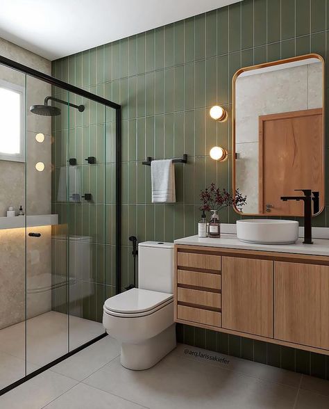 Didn’t know I wanted a green bathroom until I saw this design by @arq.larissakiefer 🥹💚 #danishinterior #scandinaviandesign #homedecor… | Instagram Retro, Interior, Design, Bathroom, Kolkata, Bad, Ev Düzenleme Fikirleri, Modern, Kamar Mandi