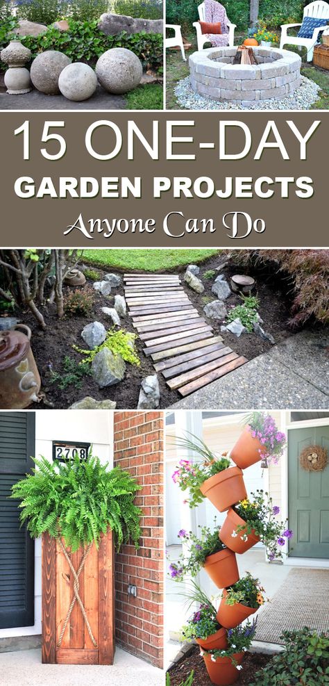 15 One-Day Garden Projects Anyone Can Do Shaded Garden, Gardening, Container Gardening, Garden Care, Diy Garden Projects, Garden Projects, Diy Garden, Diy Backyard, Backyard Projects