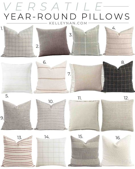 Prettiest Year-Round, Versatile Pillows for Any Season Décor, Home Décor, Home, House Design, Round, Neutral, Talk, Decor, Blogger Home