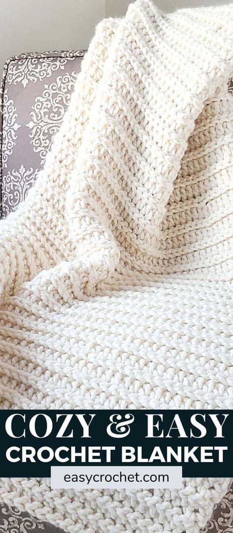 Crochet, Amigurumi Patterns, Crochet Throw Blanket, Chunky Crochet Throw Blanket, Crochet Throw Pattern, Blanket Patterns, Crochet Throw, Chunky Crochet Blanket Pattern Free, Easy Crochet Blanket