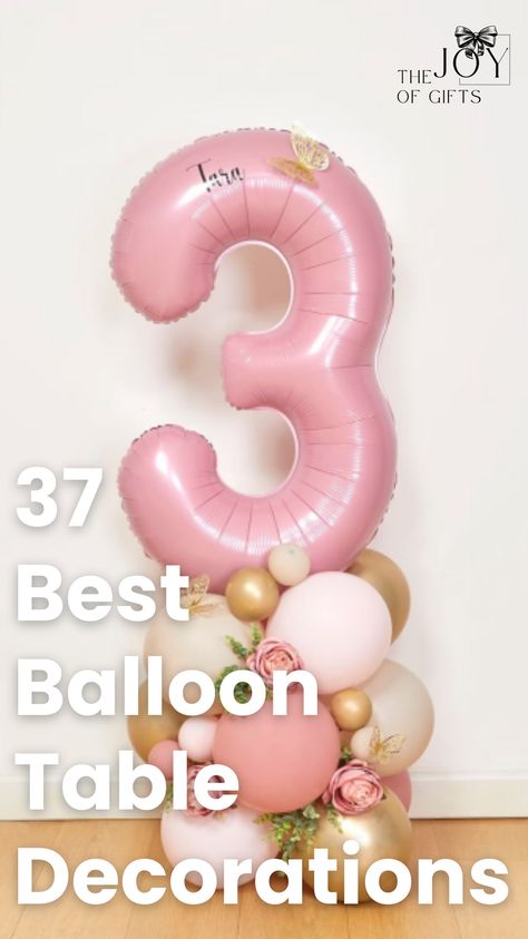 Find the best ideas for decorating tables with balloons! These no-helium balloon decoration ideas from The Joy of Gifts include creative balloon centerpieces, balloon boxes, balloon frames, and tons more ideas for decorating with air-filled balloons. Taylor Swift, Decoration, Balloon Table Decorations, Balloon Centerpieces Diy, Ballon Decorations, Balloon Table Centerpieces, Simple Balloon Decoration, Helium Balloons Decoration, Balloon Centerpieces