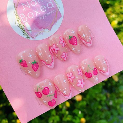 Nail Designs, Pink, Really Cute Nails, Cute Acrylic Nails, Nails Inspiration, Kawaii Nail Art, Ongles, Cute Acrylic Nail Designs, Kawaii Nails