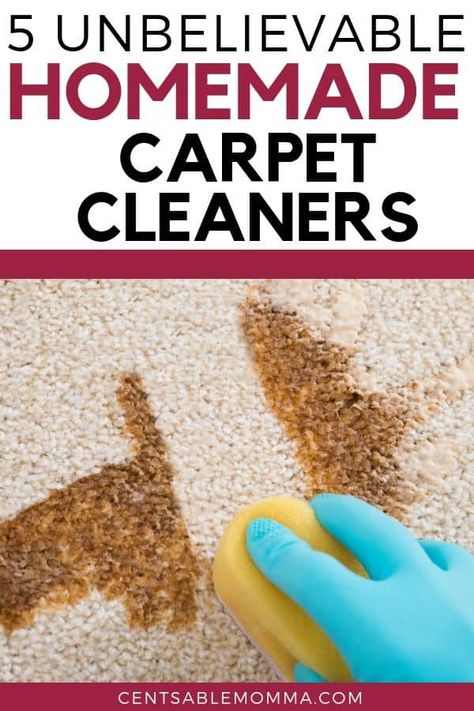 Do you have a spot on your carpet that's dirty, but you don't want to use hazardous chemicals to clean it, try these 5 unbelievable homemade carpet cleaners to get your carpet looking new again. Cleaning Tips, Home Décor, Design, Homemade Cleaning Solutions, Carpet Cleaner Homemade, Homemade Cleaning Products, Carpet Cleaner Solution, Cleaning Carpet Stains, Diy Cleaning Products