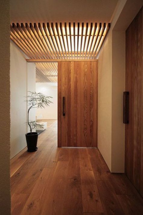 The 21 Ways to Create Japandi Style in Your Home - HaticeXInterior Design and Architecture House Design, Interior, Interior Design, Main Door, Ceiling Design, House Interior, Interior Architecture, Interior Architecture Design, Haus