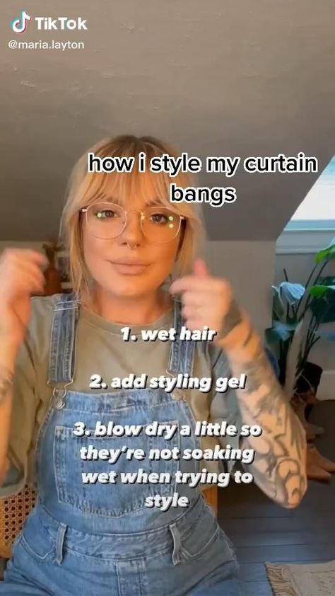 How To Style Bangs, Curtain Bangs, Messy Bangs, Hair Hacks, Fringe Bangs, Wispy Fringe Bangs, Styling Bangs, Fringe Hairstyles, Hairstyles With Bangs