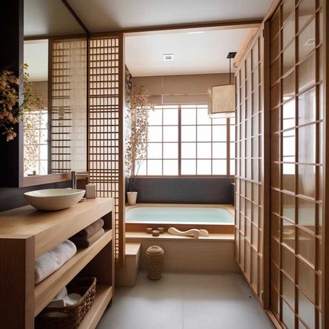 Interior, Design, Styl, Bad, Rom, Japanese Bathroom, Japanese House, Dekorasyon, Japanese Bathroom Design