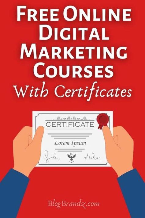 Need free online digital marketing courses with certificates? In this list of best free digital marketing courses, you’ll find the best free digital marketing certifications, online marketing certification courses, free digital marketing courses with certificates and free online social media marketing courses with certificates. Get free marketing certifications, digital marketing free online certificate courses and free online marketing courses with certificates #marketing #education Digital Marketing, Identity, Marketing, Online Digital Marketing, Online Education, Free College, Online Learning, Online Courses, Free Education