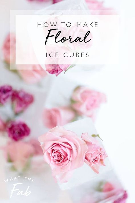 Diy, Floral, Valentine's Day, Parties, Flower Ice Cubes Diy, Floral Ice Cubes, Flower Ice Cubes, Floral Ice Bucket, Flowers In Ice Cubes