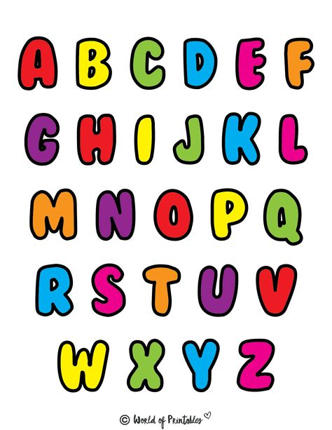 Alphabet Blocks, Alphabet For Kids, Alphabet Letters, Alphabet Letters Images, Alphabet A, Alphabet Charts, Alphabet Letters To Print, Alphabet Letter Templates, Free Alphabet Printables