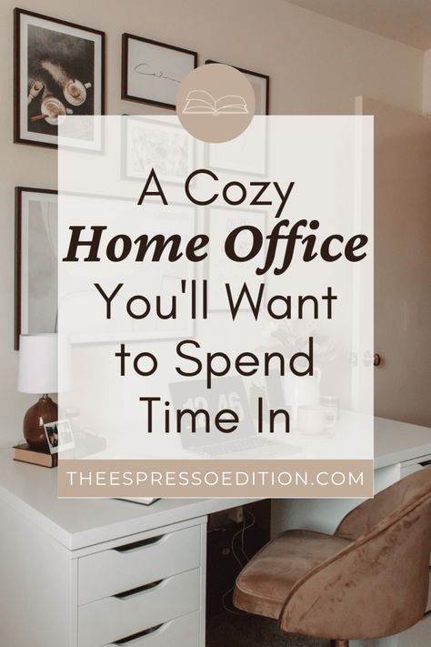 If you've been thinking of decorating your home office, look no further. In this post you'll get all the tips for the coziest space you'll want to spend time working in. | #homeoffice #officedecor #workfromhome #cozydecor Diy, Home Office, Small Office Ideas Home Spare Room, Office Spare Bedroom Combo, Cozy Office Space, Home Office Guest Room Combo, Spare Room Office Ideas, Home Office Library Ideas, Office Guest Room Combo Ideas