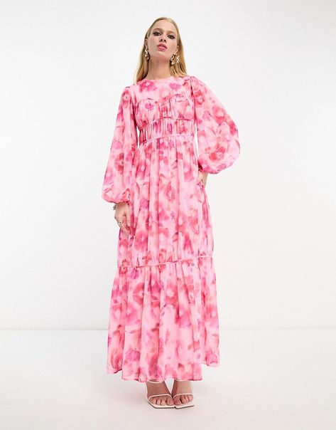 Floral, Long Sleeve Mini Dress, Ruffle Midi Dress, Floral Maxi, Floral Maxi Dress, Boho Print Dress, Leopard Print Maxi Dress, Pink Floral Maxi Dress, Midi Dress With Sleeves