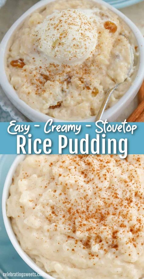 Pie, Risotto, Dessert, Couscous, Baked Rice Pudding, Creamy Rice Pudding, Rice Pudding Recipe Easy, Rice Pudding Recipe, Easy Rice Pudding