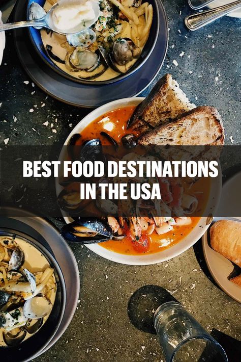 Wondering which are the best foodie destinations in the USA? From San Francisco to New York City, here are fourteen cities you should add to your list. York, Foodie Travel, Destinations, Foodies, Foodie Travel Usa, Foodie Destinations, Foodie Cities, Foodie Vacations, Best Street Food