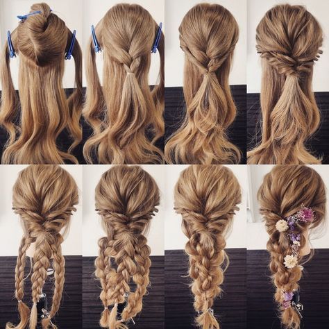 Hair Styles, Hair Beauty, Everyday Hairstyles, Girl Hairstyles, Hair Hacks, Hair Arrange, Hair Updos, Cute Hairstyles, Hair Inspiration