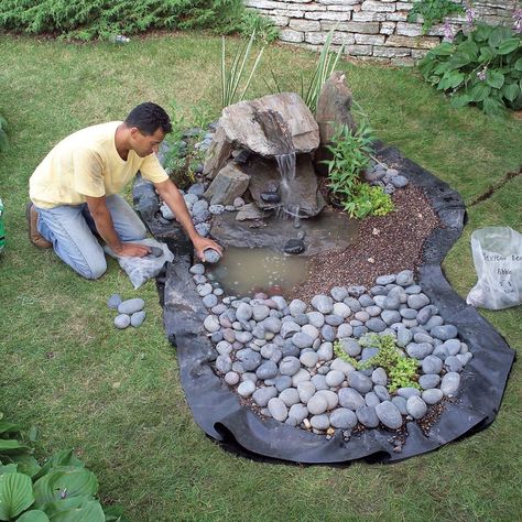 adapter. Backyard Water Feature, Outdoor Water Features, Ponds Backyard, Diy Pond, Pond Water Features, Diy Water Fountain, Building A Pond, Garden Pond Design, Fish Pond
