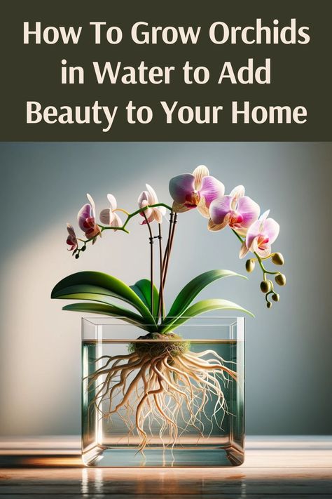 How To Grow Orchids in Water to Add Beauty to Your Home Gardening, Planting Flowers, Growing Plants Indoors, Growing Plants, Plants Grown In Water, Growing Orchids, Orchid Plant Care, Repotting Orchids, Indoor Orchid Care