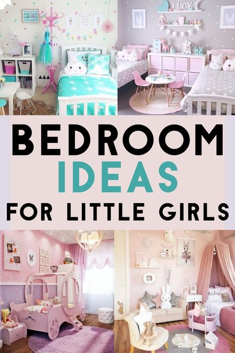 Little girls dream rooms!  Easy DIY little girls bedroom ideas (for toddlers too).  Whimsical shabby chic princess bedroom ideas for a little girls room in pastel colors like pink, purple, gray, turquoise, sparkles and BoHo colors for a girly little girls bedroom on a budget. Pictures and decorating ideas... Design, Decoration, Diy, Pink, Little Girl Rooms Decorating Ideas, Toddler Bedroom Girl, Girls Bedroom